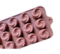 TTOA - Moule à chocolat en silicone en forme de rose tourbillon | Moule à fondant en forme de fleur | Glaçons en argile | Décoration de gâteau | Bonbons