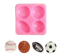 TTOA - Moule à fondant en silicone Football Rugby Baseball | Moule à glaçage sportif | Décoration de gâteau | Artisanat en sucre | Moule à chocolat