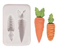 TTOA - Moule à fondant en silicone pour carottes | Moule à glaçage de Pâques | 2 cavités en sucre pour loisirs créatifs