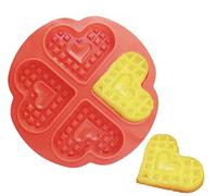 TTOA Moule à gaufres en silicone en forme de cœur | Moule à gâteau anti-adhésif