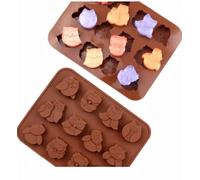 TTOA - Moule en silicone à 12 cavités en forme de chouette pour glaçons, bougies, cire, fondue