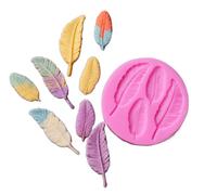 TTOA Moule en silicone en forme de plume pour décoration de gâteaux