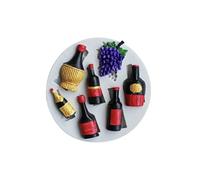 TTOA - Moule en silicone pour bouteille de vin, fondant, glaçage, sucre artisanal