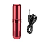 TTOOGO Machine à stylo à tatouage rotatif - stylo à tatouage Long Barrel RC avec 2,5 mm de trait, 8000 tr/min à 9V, 116 mm de longueur pour la doublure et l'ombrage,Rouge