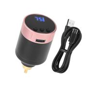 TTOOGO Mini Connecteur RC d'alimentation de tatouage sans fil - Pack de batterie rechargeable USB-C de 1300mA,Rose