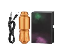 TTOOGO Mini Rotary Tattoo Pen - Machine de tatouage de cartouche compacte avec connexion RC, trait de 3,5 mm, vitesse de 9000 tr/min, corps en aluminium de 3,34 pouces,Orange