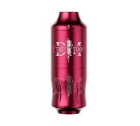 TTOOGO Mini Rotary Tattoo Pen Short - Tatouage rotatif compact pour doublure et ombrage, corps en aluminium, AVCALABLE 4,0 mm CRAD,Rouge