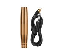TTOOGO Pen tatouage rotatif - Machine de tatouage professionnel avec moteur à double extrémité, sans notation, course de 3 mm et cartouche réglable,D'or