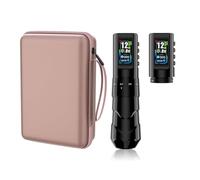 TTOOGO Stylo tatouage rotatif sans fil avec course réglable 2,0-4,2 mm, cartouche sans fil Tatoo Machine 1600mAh, 4-12V,Noir,2 batteries