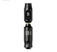 TTOOGO Stylo tatouage rotatif sans fil - machine à tatouage rotatif court avec une batterie de 2000mAh, un affichage OLED et un adaptateur RC,Noir