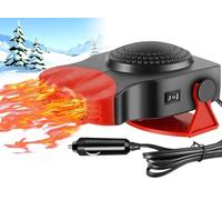 TTPOLONG Chauffage de voiture, kit de désembuage de voiture portable 12 V pour pare-brise de voiture qui se branche sur l'allume-cigare