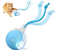 TTPOLONG Jouet Interactif pour, Balle Interactive Chat, Trois Modes réglables avec Fonction de réveil pour Chien Chat (Bleu)