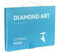 TTPOLONG Livre de rangement A2 pour peinture diamant - 30 pages - Pochettes transparentes en plastique (57 x 41 cm)