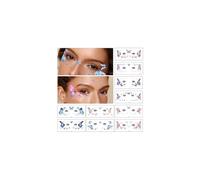 TTPSRY 10 Pièces Tatouages Temporaires Papillon Visage Autocollants Maquillage Artistique Paillettes Brillantes Décorations Yeux Festival Carnaval Cosmétiques Imperméables