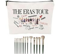 TTPSRY 1Trousse Maquillage Rectangle Lin Imperméable Pochette Cosmétique Pinceaux Professionnels Ensemble Rangement Voyage