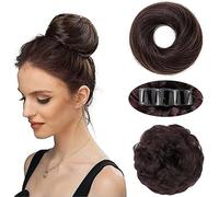 TTPSRY 2 Pièces Chignon Donut Synthétique Clip Pince Cheveux Postiche Messy Bun Extension Naturel Coiffure Updo