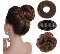 TTPSRY 2 Pièces Chignon Donut Synthétique Clip Pince Cheveux Postiche Messy Bun Extension Naturel Coiffure Updo