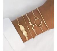 TTPSRY 4 Pièces Ensemble Bracelet Papillon Cristal Jonc Chaîne Manchette Bijoux Femme Élégant