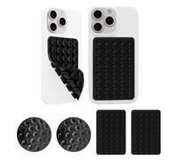 TTPSRY 4 Pièces Silicone Ventouse Téléphone Portable Support de Téléphone Antidérapant Adhésif Compatible iPhone Android Mains Libres Selfies et Vidéos Accessoire Télépho (Noir)