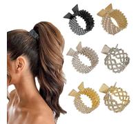 TTPSRY 6 Pièces Pinces Chignon Élégantes Strass Brillants Queue Haute Accessoires Cheveux Pinces Métalliques Ornements Cristaux Coiffure