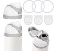 TTPSRY 7 Pièces Ensemble Couvercle Bouteille Remplacement Joints Bouchons Silicone Accessoires Gourde Paille Réutilisable
