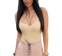 TTPSRY Body Femme sans Manche Bodysuit Sculptant Élégant Décolleté Coeur Bodys Gainant Confortable Top Moulant Shapewear Basique Bodysuit pour Femme