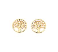 Ttpsry Boucles D'Oreilles Arbre De Vie En Or Plaqué Avec Cristaux Scintillants Élégantes Et Raffinées Bijoux Pour Femmes Accessoires De Mode Boucles D'Oreilles Pendantes