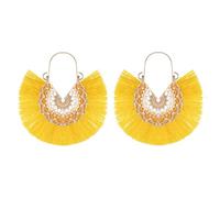TTPSRY Boucles d'Oreilles Femme Bohème Franges Pendantes Ethniques Vintage Piercing Oreille Bijoux Fantaisie Accessoires Mode Cadeau Anniversaire Mariage Fête