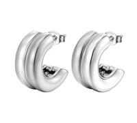 TTPSRY Boucles d'Oreilles Femme Créoles Épaisses Double Anneau Piercing Oreille Bijoux Tendance Accessoires Mode Piercing Tragus Cadeau Anniversaire