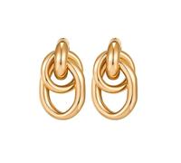 TTPSRY Boucles d'Oreilles Femme Creoles Rond Trapézoïdal Cristal Boucles d'oreilles en Métal Géométrique Hypoallergénique Bijoux Cadeau pour Femme Fille(Double anneau)