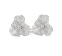 TTPSRY Boucles d'oreilles femme fleur en Alliages Bijoux élégants pour toutes les occasions(Blanc)