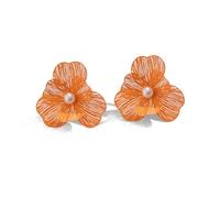 TTPSRY Boucles d'oreilles femme fleur en Alliages Bijoux élégants pour toutes les occasions(Orange)