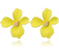 TTPSRY Boucles d'Oreilles Femme Fleur Piercing Oreille Piercing Tragus Bijoux Élégants Accessoires Mode Cadeau Femme (Jaune)