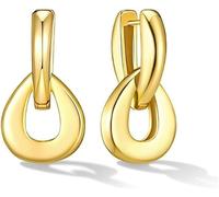 TTPSRY Boucles d'Oreilles Femme Pendantes Goutte d'Eau Design Élégant Piercing Oreille Bijoux Mode Accessoires Cadeau Anniversaire Piercing Tragus Doré Tendance(Or)