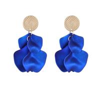 TTPSRY Boucles d'Oreilles Hypoallergéniques Pétales à Houppes Colorées (Bleu)