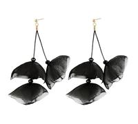 TTPSRY Boucles D'oreilles Pétales Fleurs Tissu Longues Pendantes Légères Bijoux Femme Élégants