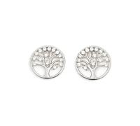 TTPSRY Boucles D'oreilles Rondes Arbre Vie Cristal Brillant Bijoux Femme Élégants