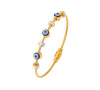 TTPSRY Bracelet En Acier Inoxydable Avec Pendentifs Œil Protecteur Bracelet Ajustable Pour Femmes Bijou Élégant Et Moderne Accessoire De Mode