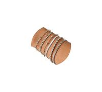 TTPSRY Bracelet Femme Chaîne Plaqué Or Bijoux Femme Maille Plate Bracelet Boule Serpent Réglable Bijoux Cadeau Natale Regali Compleanno Donna (Argent)