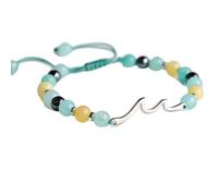 TTPSRY Bracelet Vague Élégant Pierre Naturelle Jaspe Réglable Bijou Femme Perles Minérales Accessoire Poignet Symbole Océan