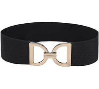 TTPSRY Ceinture Élastique Femme Boucle Métallique Dorée Accessoire Taille Ajustable Élégant Vêtement Quotidien