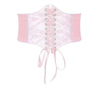 TTPSRY Ceinture Femme Dentelle Soie Ceinture Elastique Ceinture Vestimentaire Convient aux Tenues Quotidiennes et Tenues Soirée(Rose)