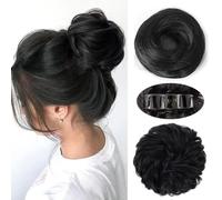 Ttpsry Chignon Bun Extension En Cheveux Synthétiques Élastique Et Facile À Installer Postiche Pour Coiffure Élégante Accessoire De Cheveux Noir Naturel Lot De 3 Pièces(Negro)