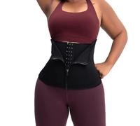 TTPSRY Corset Amincissant Femme Ventre Réglable Amincissant Sculptant Body Gainant Corset Lingerie Corset de Sport avec Fermeture Éclair（Noir L）