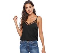 TTPSRY Debardeur Femme Tank Top Tops sans Manche Col V Bretelles Fines Caraco Chic Haut Élégant Vetement Ete Tshirt Sport Décontracté Casual Mode