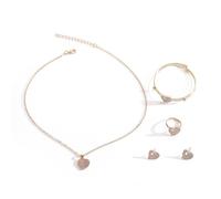 TTPSRY Ensemble Bijoux Papillon Cristal Collier Bracelet Bague Boucles D'oreilles Strass Brillant Accessoires Femme Élégant