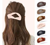 TTPSRY Lot de 6 Pince Cheveux Femmes Grande Pinces Griffes Clips Antidérapantes Epais Grosse Pince Plate Cheveux Colourful Barrette Pinces Hair Claw Clips Accessoires Cheveux pour Filles (Set B)