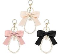 TTPSRY Nœud Papillon Perles Bijou Accessoire Sac Charme Pendentif Décoration Élégant Ornement
