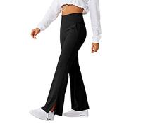 TTPSRY Pantalon Fluide Femme Été Palazzo Évasé Taille Haute Pantacourt Large Léger Pantalons Yoga Chic Ample Bureau Voyage Plage