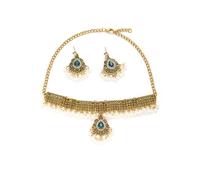 TTPSRY Parure Bijoux Femme Zircone Perles Collier Boucles D'oreilles Hypoallergénique Mode Créatif Ensemble Bijoux Convient Tous Jours Fête